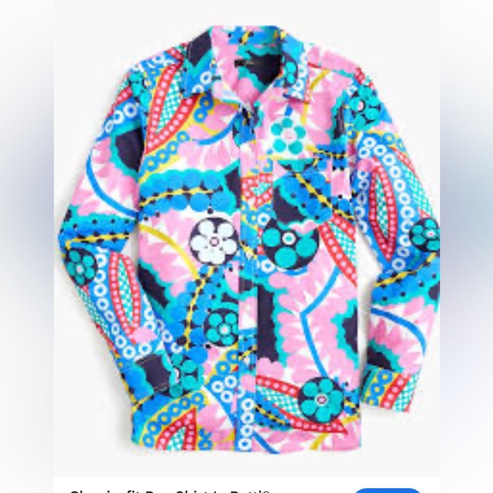 J.Crew classic fit boy shirt in Kaleidoscope Ratti 4 - Picture 9 of 9